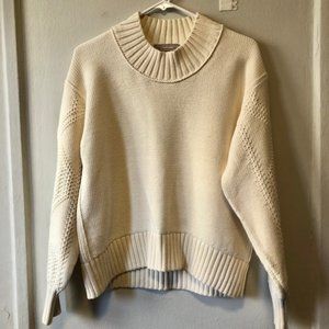 Everlane Cream Mock Neck Sweater